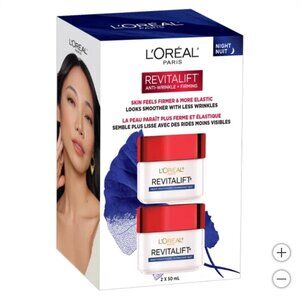 L'Oréal Paris Revitalift Anti-Wrinkle + Firming Night, 2 x 50 mL New